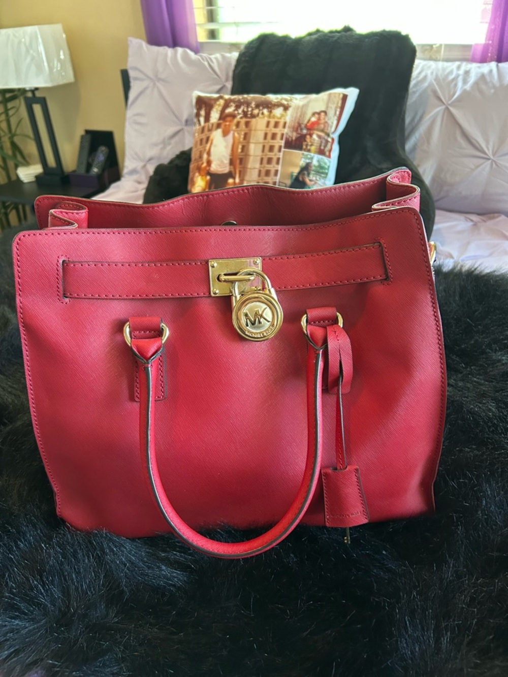 Michael Michael Kors Red Hamilton Bag